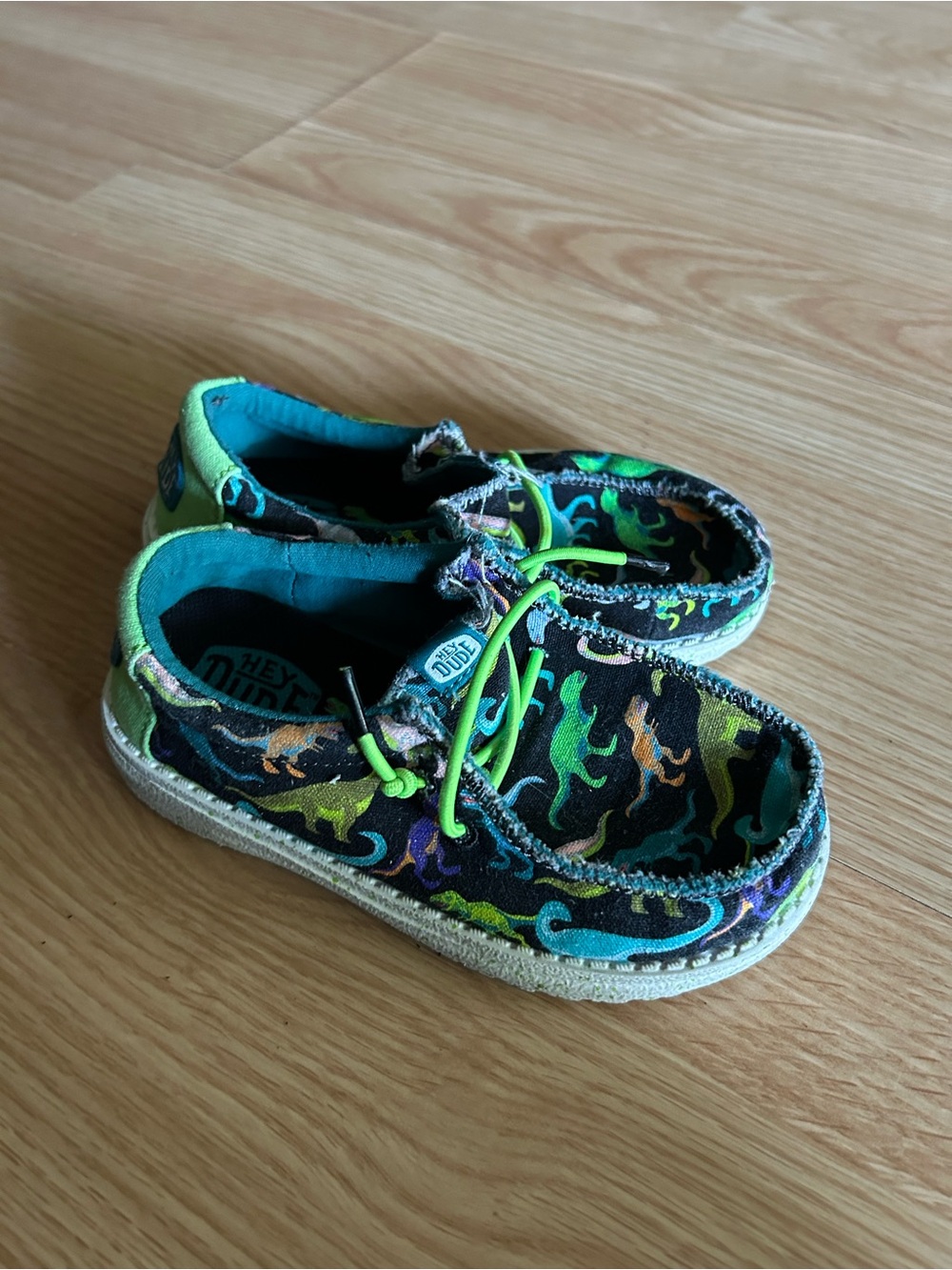 HeyDude Wally Dino Slip on Sneakers Youth Toddlers 9.5-10